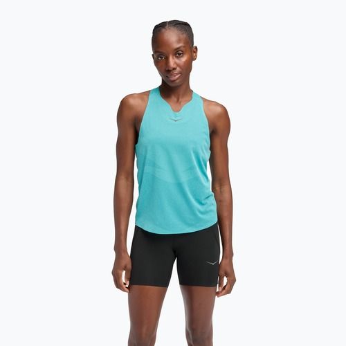 Női futópóló HOKA Race Day Singlet cielo blue