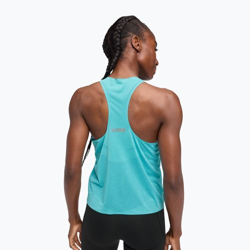 Női futópóló HOKA Race Day Singlet cielo blue