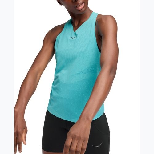 Női futópóló HOKA Race Day Singlet cielo blue