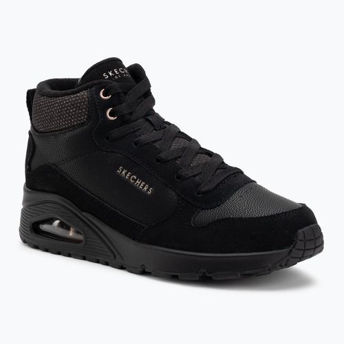 Női Skechers Uno Stacre Shine fekete cipő