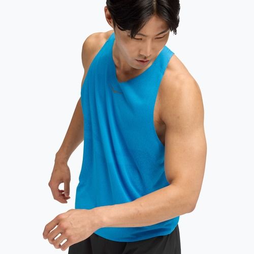 Férfi futópóló HOKA Race Singlet hoka kék
