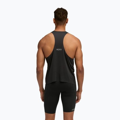 Férfi futópóló HOKA Race Singlet hoka fekete