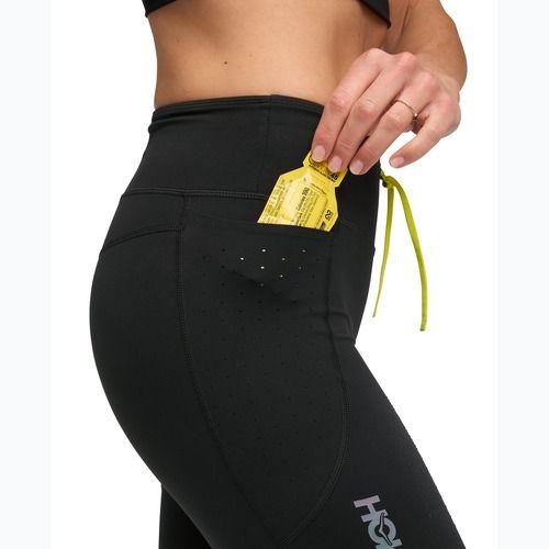 Női futó leggings HOKA Skybreeze Half fekete