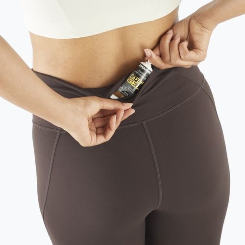 Női futó leggings Salomon SHAKEout Bliss 25" kávébabszínű