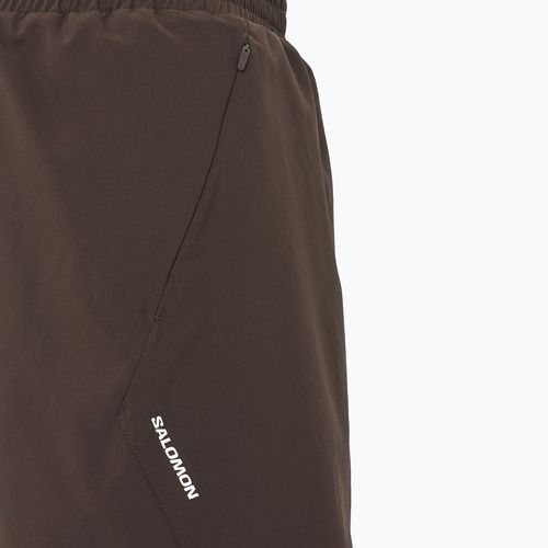 Férfi futó rövidnadrág Salomon Shakeout C 2IN1 7" coffee bean