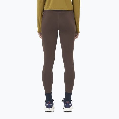 Női futó leggings Salomon SHAKEout Core 28" kávébabszínű