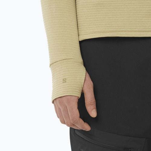 Férfi Salomon Essential Lightwarm CN pulóver szürke zöld