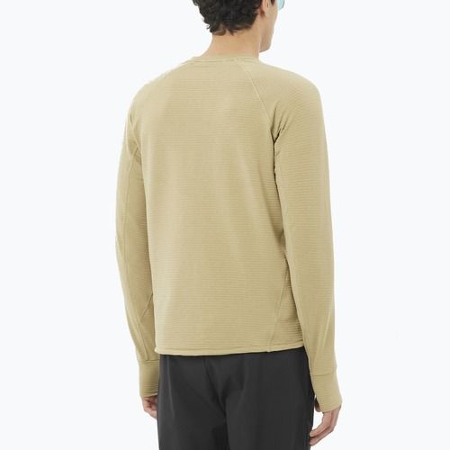 Férfi Salomon Essential Lightwarm CN pulóver szürke zöld