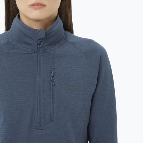 Női túrafelső Salomon Essential Lightwarm Half Zip blue night