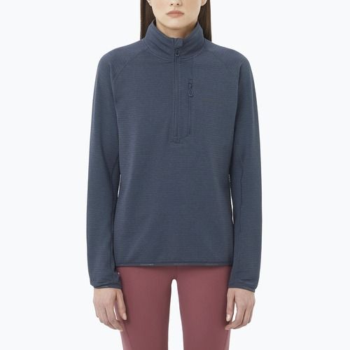 Női túrafelső Salomon Essential Lightwarm Half Zip blue night