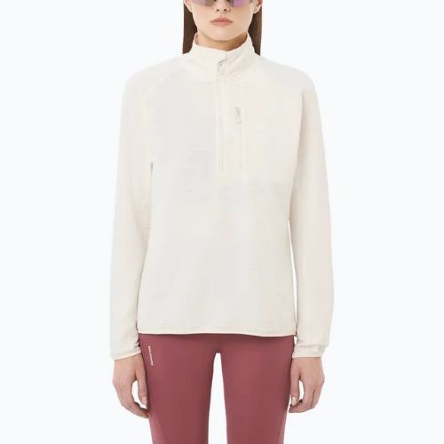 Női túrapulóver Salomon Essential Lightwarm Half Zip whisper white