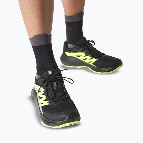 Férfi futócipő Salomon Alphaglide GTX fekete/ötvözet/éles zöld