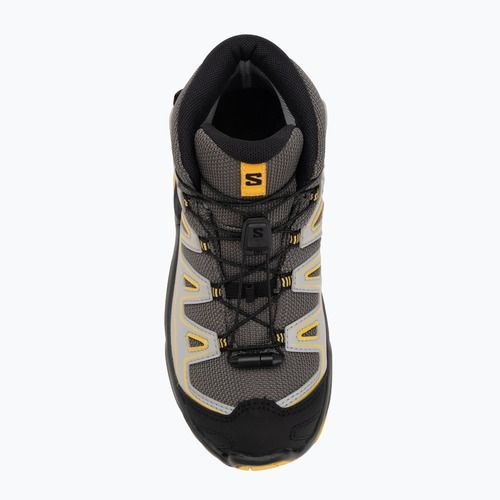 Gyermek túracipő Salomon X Ultra Mid GTX castlerock/fekete/fűszeres/mustár