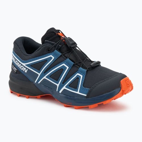 Gyerek futócipő Salomon Speedcross Waterproof sötét tengerészkék/sötétkék/vörös narancs