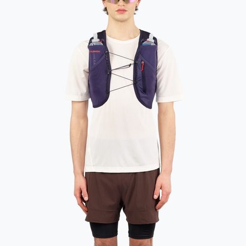 Salomon Active Skin 4 GRVL futó mellény martime kék / asztrál aura / haute piros