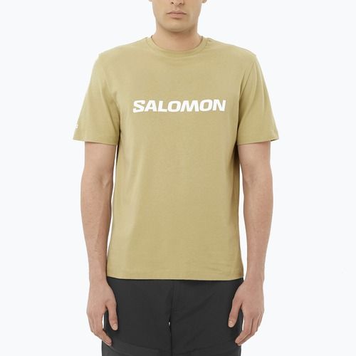 Férfi póló Salomon Logo szürke zöld