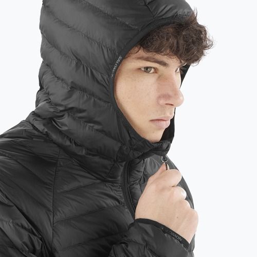 Salomon Elixir Micro Down Hoodie mély fekete férfi pehelykabát