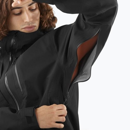 Férfi softshell dzseki Salomon Outline 3l GTX mélyfekete