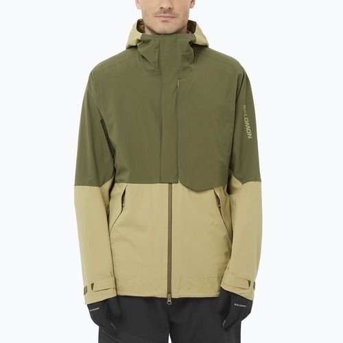 Férfi softshell dzseki Salomon Outherpath Pro 2.5 l szürke zöld/szőlőlevél