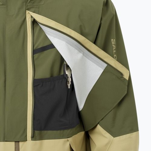Férfi softshell dzseki Salomon Outherpath Pro 2.5 l szürke zöld/szőlőlevél