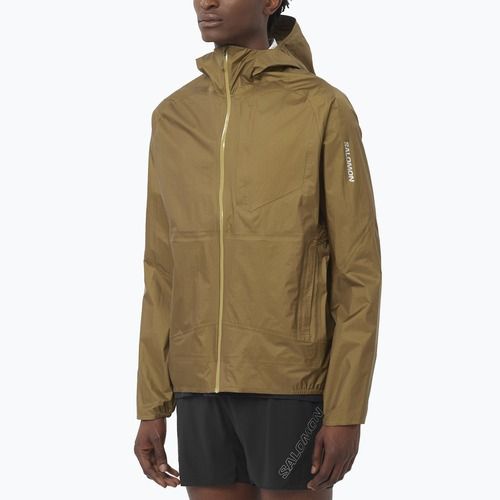 Férfi futódzseki Salomon Bonatti Waterproof briliáns olíva