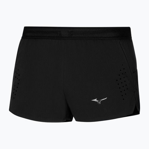 Férfi Mizuno Tech Light Split 1.5" fekete futó rövidnadrág