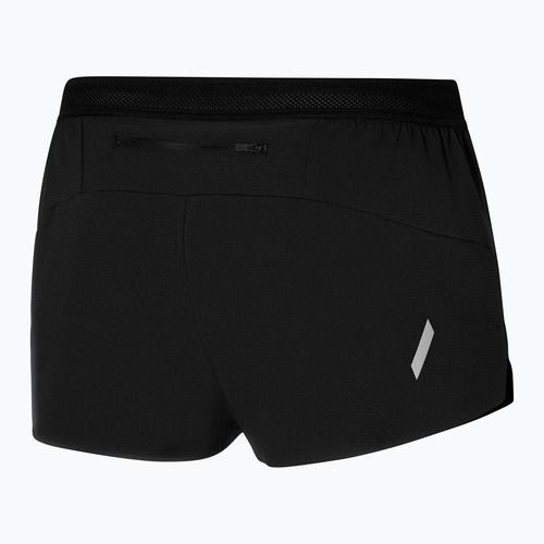 Férfi Mizuno Tech Light Split 1.5" fekete futó rövidnadrág