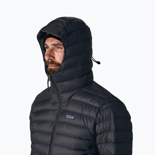 Férfi pehelykabát Patagonia Down Sweater Hoody fekete