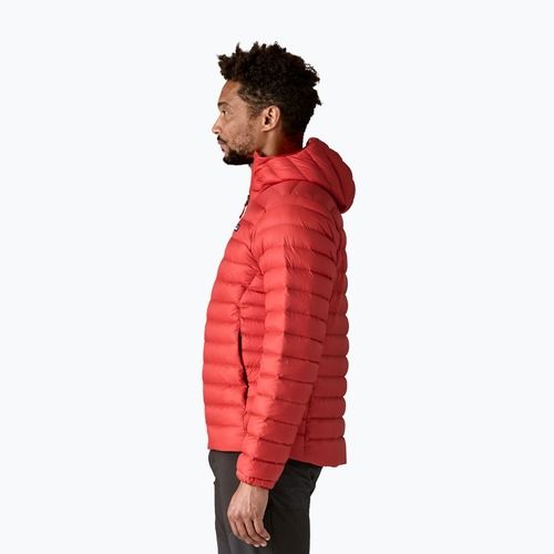 Férfi pehelydzseki Patagonia Down Sweater Hoody amanita red