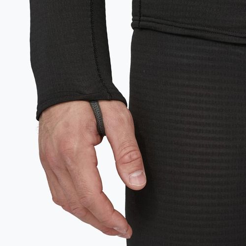 Férfi Patagonia Cap Thermal Weight Weight Zip Neck pulóver fekete