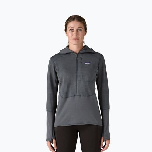 Női softshell dzseki Patagonia R1 Hybrid Pullover Hoody smolder kék