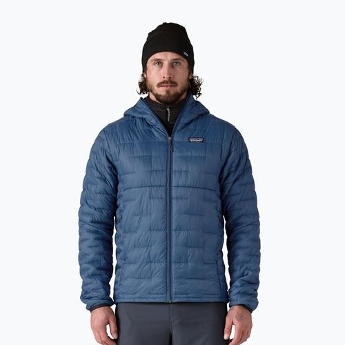Férfi Patagonia Micro Puff Hoody pehelypaplan dzseki clement kék
