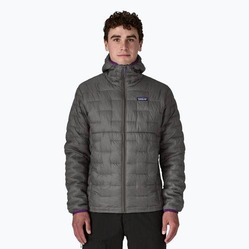 Férfi Patagonia Micro Puff Hoody pehelypaplan dzseki forge szürke