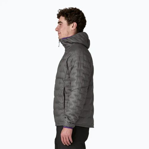 Férfi Patagonia Micro Puff Hoody pehelypaplan dzseki forge szürke