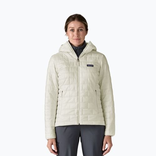 Női Patagonia Nano Puff Hoody nyír fehér pehelypaplan kabát