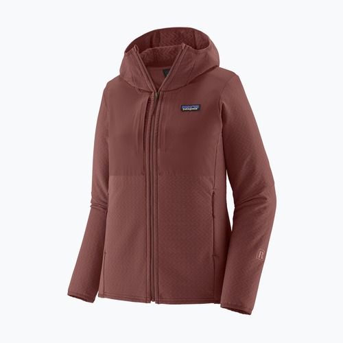 Patagonia női softshell dzseki R2 CrossStrata Hoody sötét rubin színű