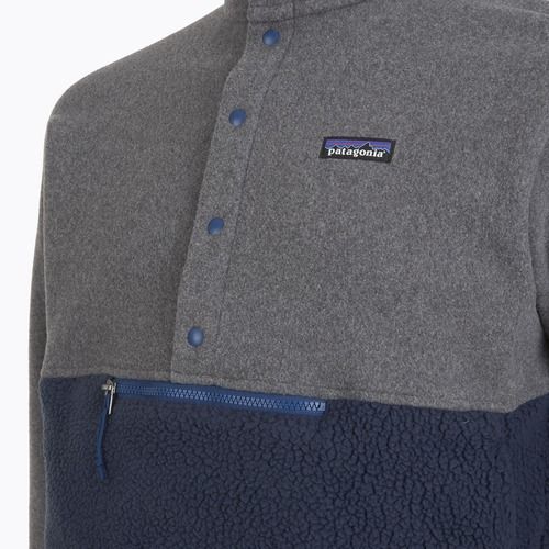 Férfi Patagonia Retro Pile 1 / 2 Snap P / O új navy w / nikkel trekking melegítő pulóvert