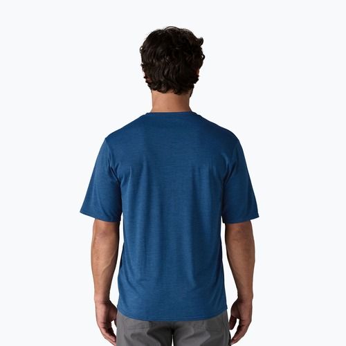 Férfi Patagonia Cap Cool Daily Graphic Shirt '73 szöveges logó / clement kék x-dye