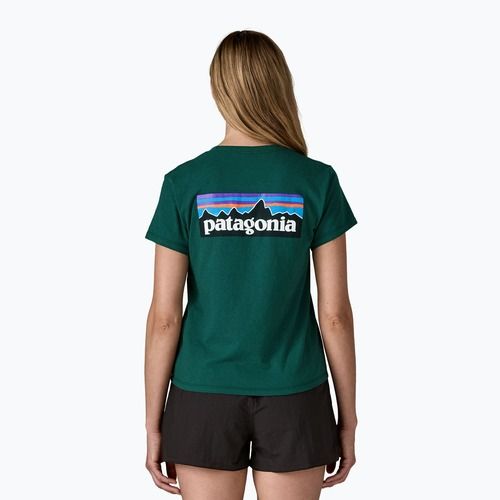 Női Patagonia P-6 Logo Responsibili-Tee kaszkád zöld
