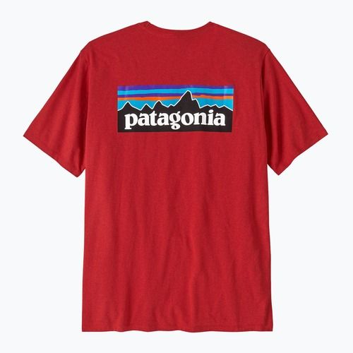 Férfi Patagonia P-6 Logo Responsibili-Tee amanita piros