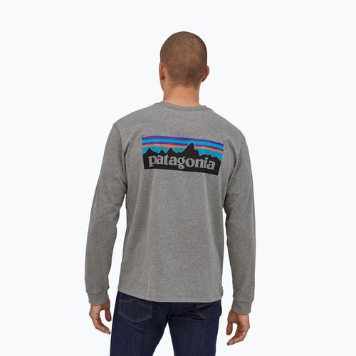 Férfi Patagonia P-6 Logo Responsibili gravel heather longsleeve