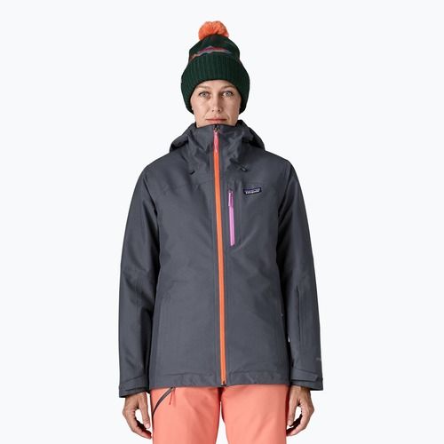 Női Patagonia Insulated Powder Town smolder kék w / narancs héj esőkabát