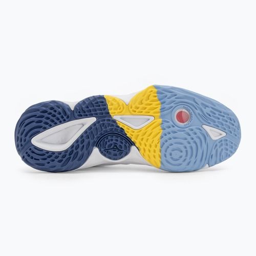 Röplabda cipő Mizuno Wave Momentum 3 Mid fehér/bellwether kék/belair kék