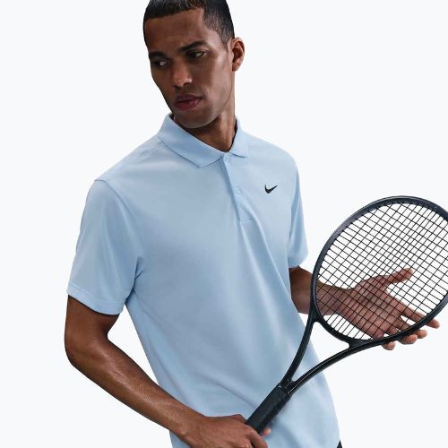 Férfi teniszpóló Nike Court Dri-Fit Polo Solid celesztin kék / fekete
