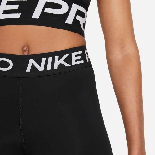Női edzőnadrág Nike Pro 365 8" fekete/fehér