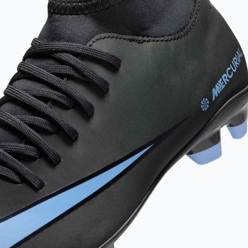 Gyermek futballcipő Nike Mercurial Superfly 10 Club FG/MG fekete/jeges kék