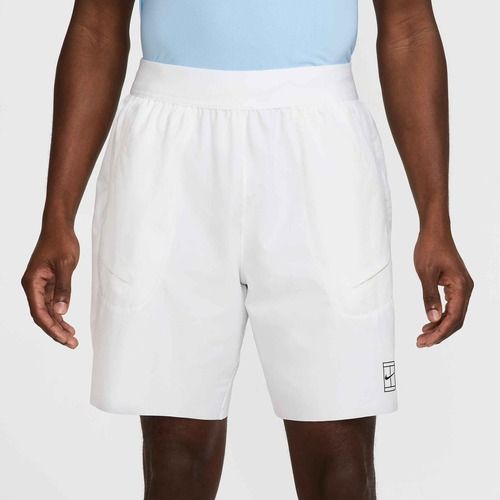 Férfi Nike Court Dri-Fit Advantage 8" tenisznadrág fehér/fekete