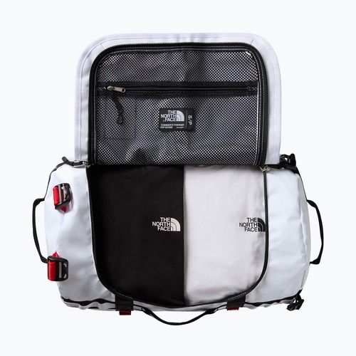 Utazótáska The North Face Base Camp Duffel S 50 l fehér/fekete/magaslati piros