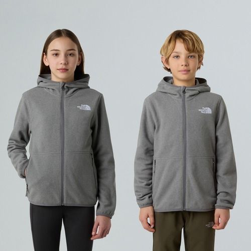 Gyerek polárpulóver The North Face Teen Glacier Full Zip Hoodie mid grey heather