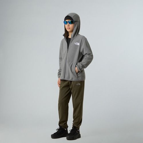 Gyerek polárpulóver The North Face Teen Glacier Full Zip Hoodie mid grey heather